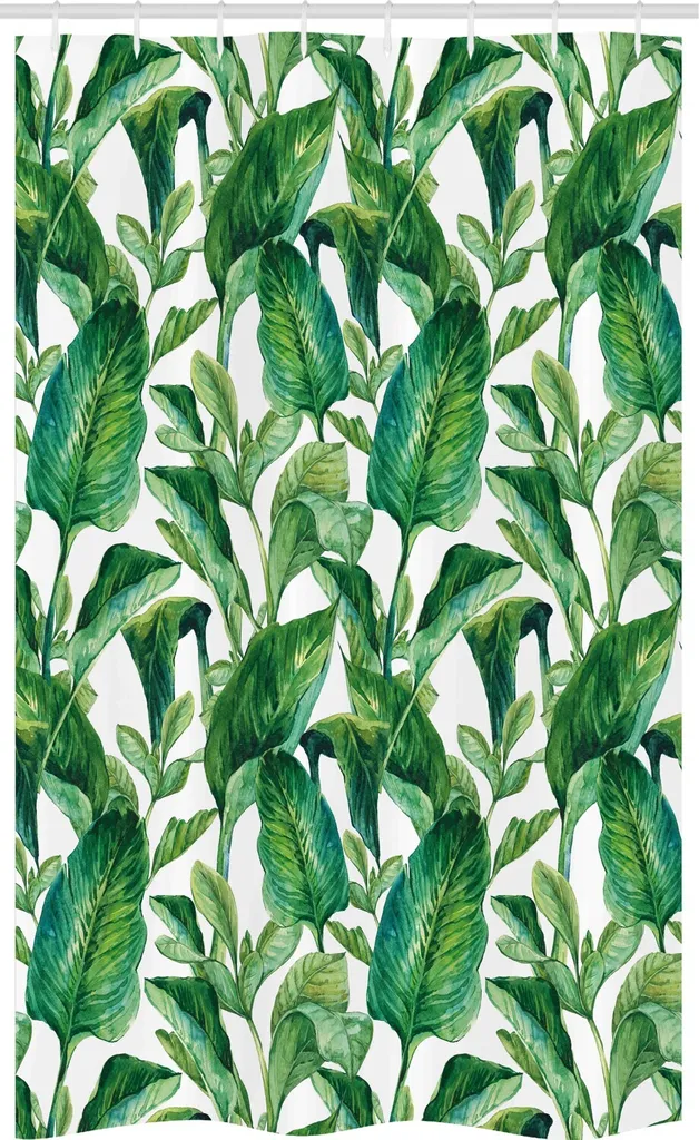 Tenda Doccia Antimuffa 120x180 ABAKUHAUS Tessuto Verde Giada Lavabile