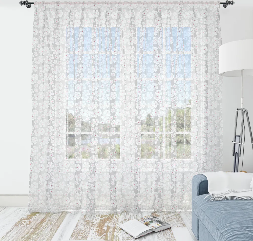 Tessuto Parete ABAKUHAUS 180x274 - Raso Satin Motivo Tropicale Chic