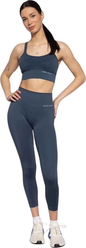 Gatta Active, Sport Leggings Damen, Sporthose Lang, Active Seamless, Dunkelblau, XS