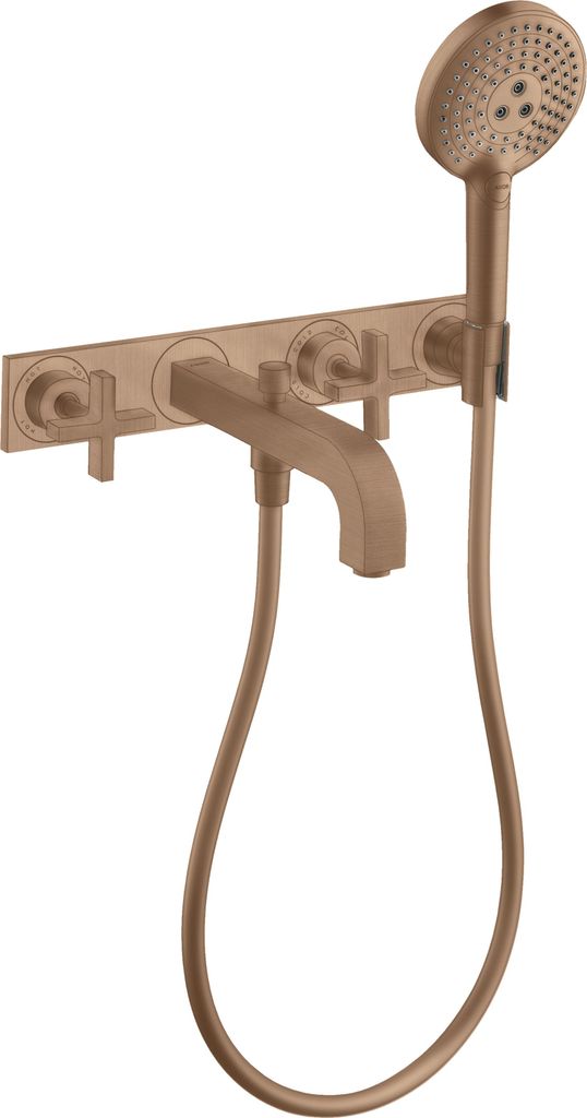 hansgrohe AXOR Citterio 3-Loch Wannenarmatur mit Kreuzgriffen, 39441310