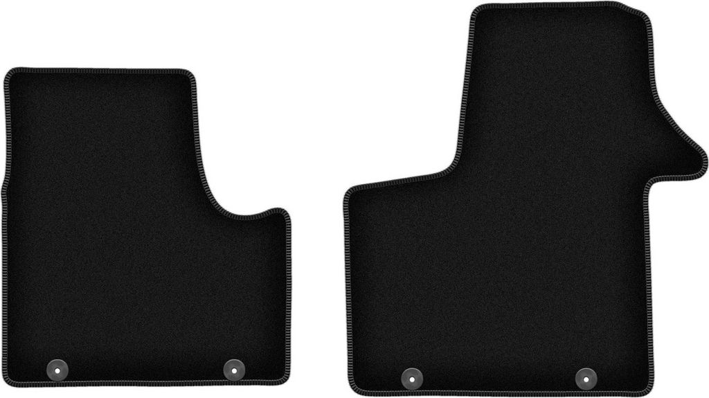 Wielganizator Velours-Autoteppiche – passend für Renault Trafic III (Lieferung, Bj. 2014-) – schwarz, passgenau, mit Befestigungen set 1 Stk.