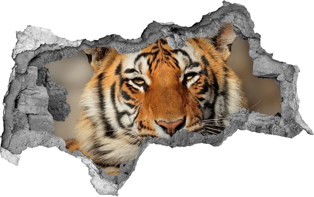 Selbstklebender Loch-3D-Aufkleber 95x73 cm bengalischer Tiger