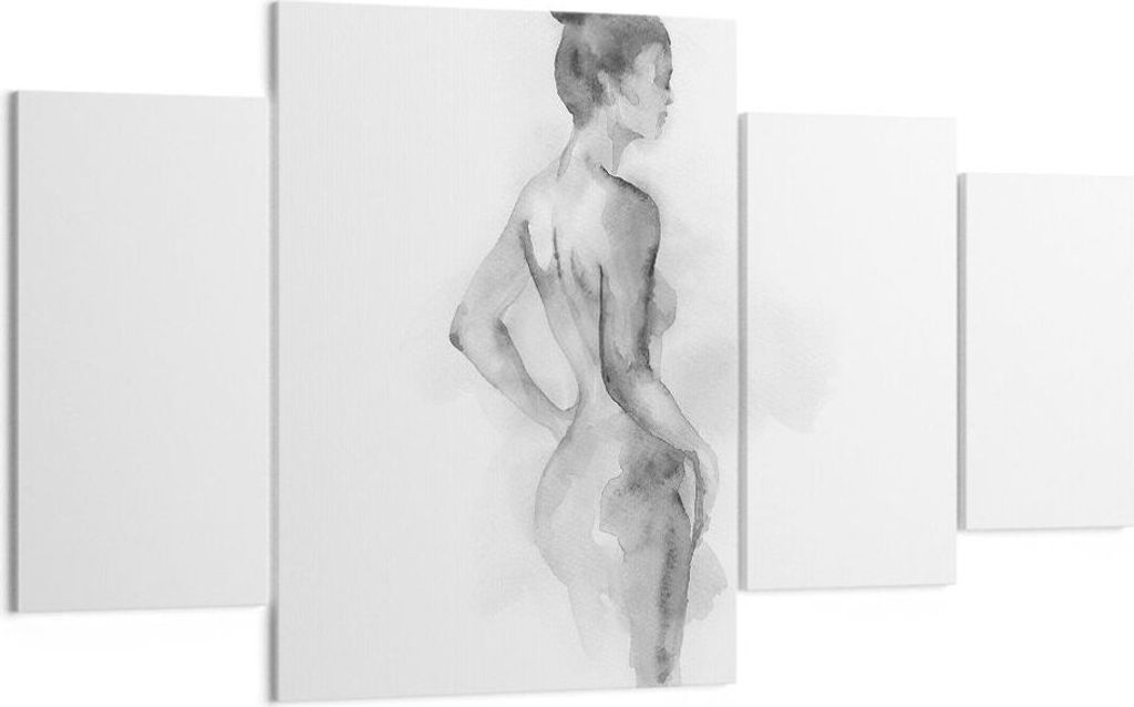 Bild auf Leinwand - Leinwandbild - 4 Teile - Frau Körper Stück - 160x90cm - Wand Bild - Wanddeko - Wandbilder - Leinwanddruck - Bilder - Wanddeko...