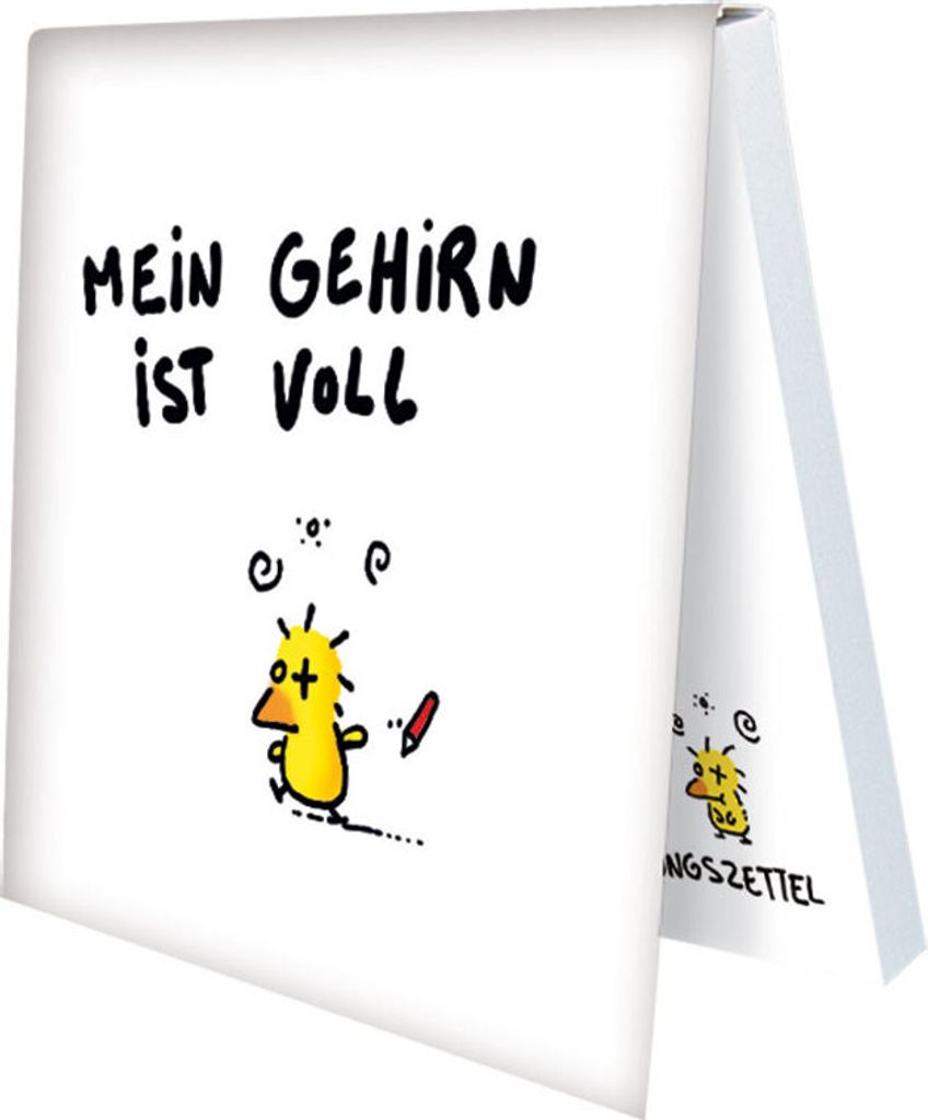 Rannenberg & Friends, Gute-Laune-Klebezettel - "Gehirn ist voll"