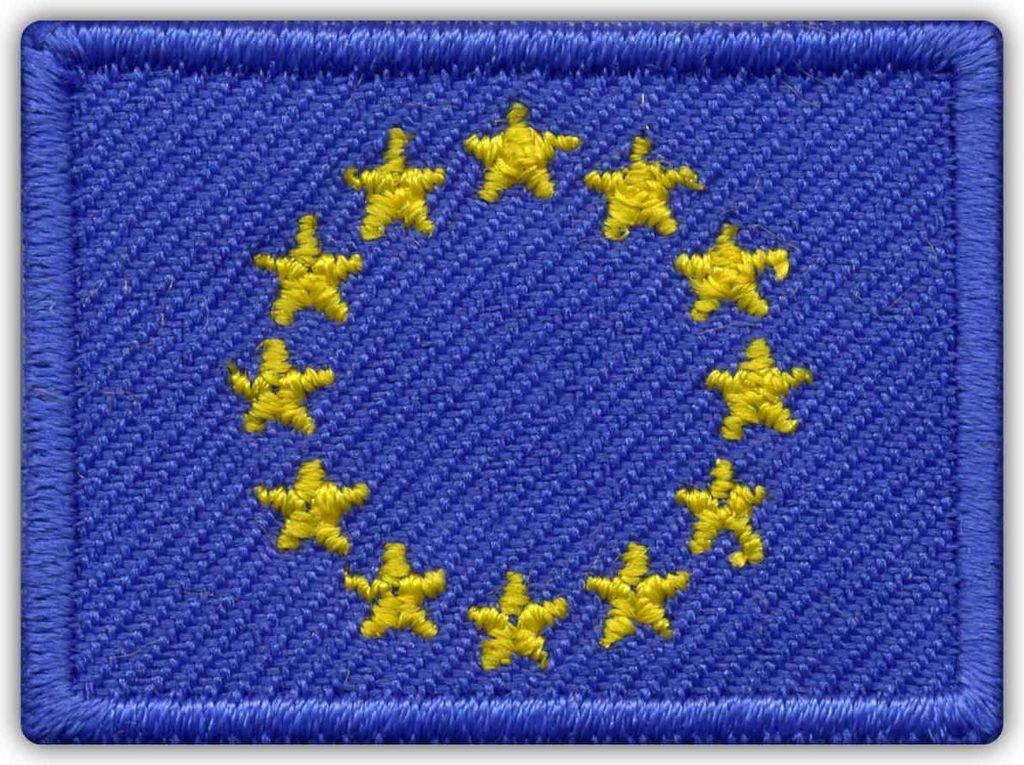 Patchion European Union Flag (collar flag) - Magnetic Backing - Embroidered Patch/Badge/Emblem