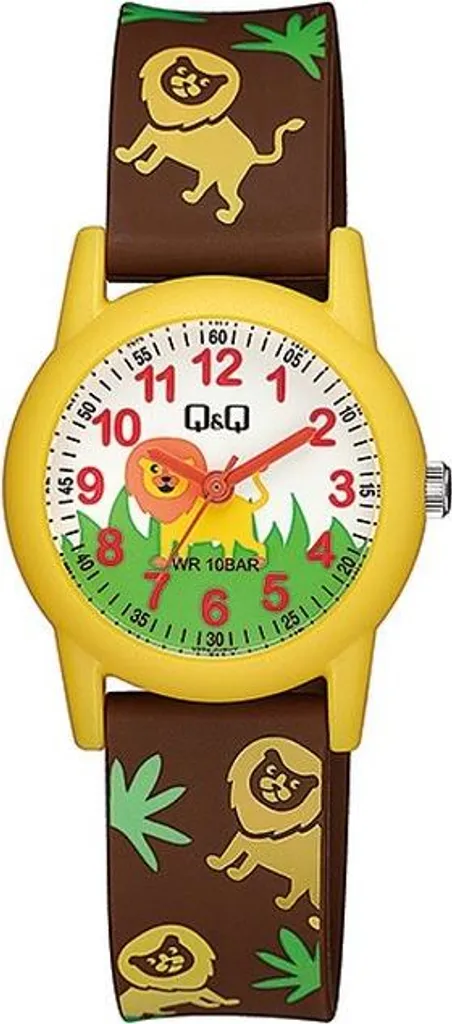 Montre-bracelet Q&Q V22A-019VY Cadran Lisible et Bracelet Résine Noir