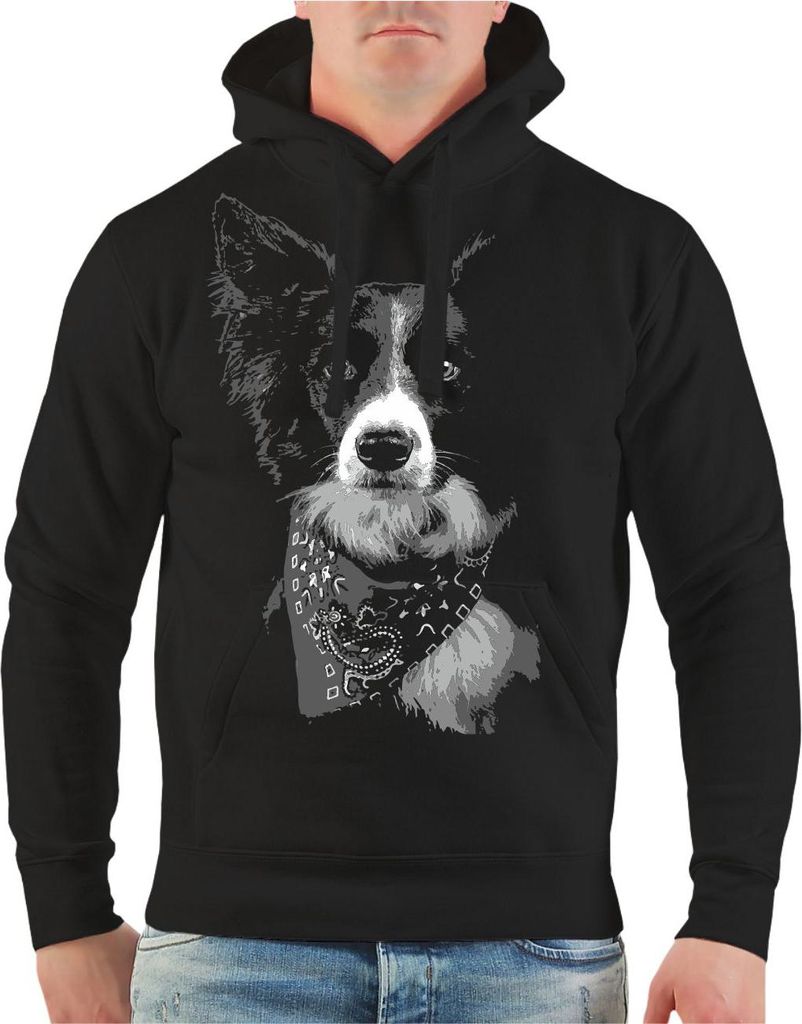 Herren Kapuzenpullover Border Collie