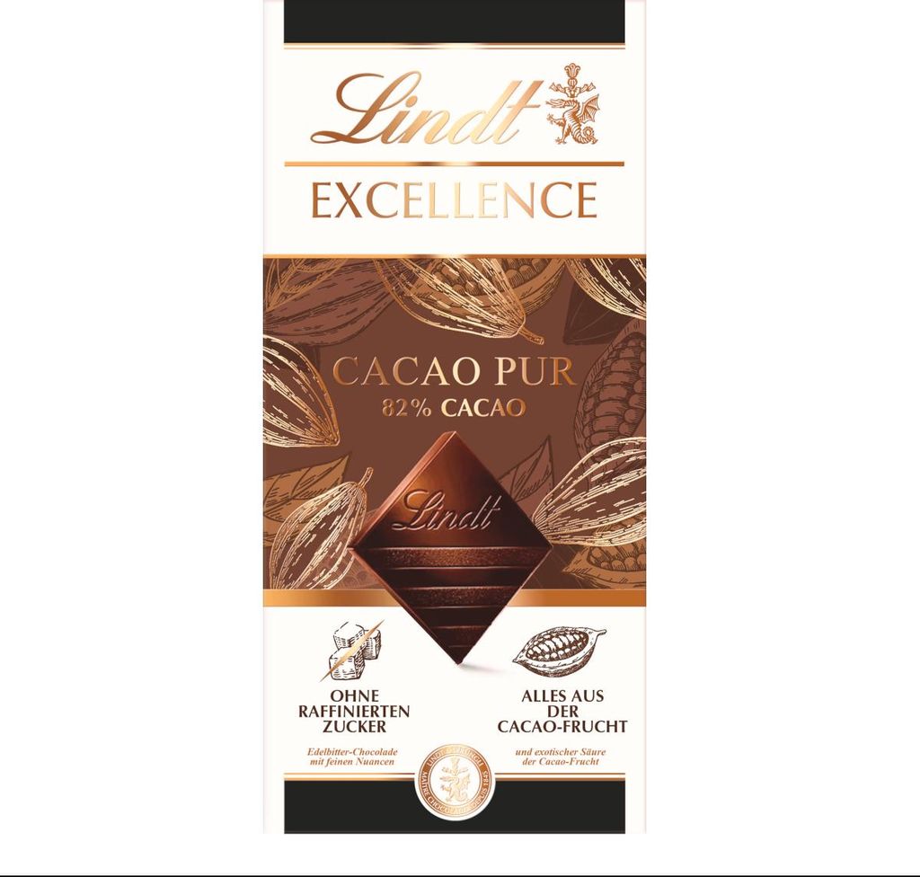 Lindt Excellence Cacao Czysta czekolada z owoców kakaowca Zdjęcie produktu 