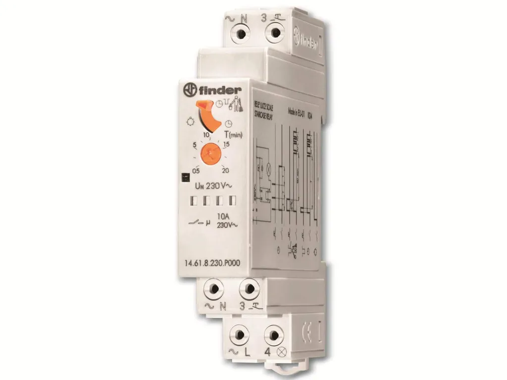 Minuterie d'escalier Finder modulaire pour tableau électrique 1 module