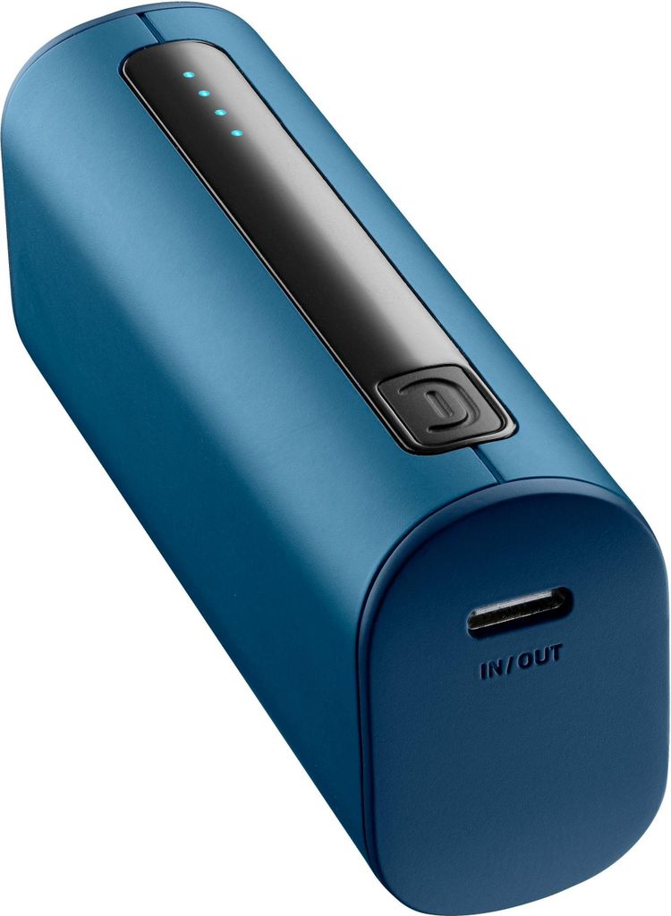 Cellularline Power Bank THUNDER 5000, 5000 mAh, Blau Produktbild 