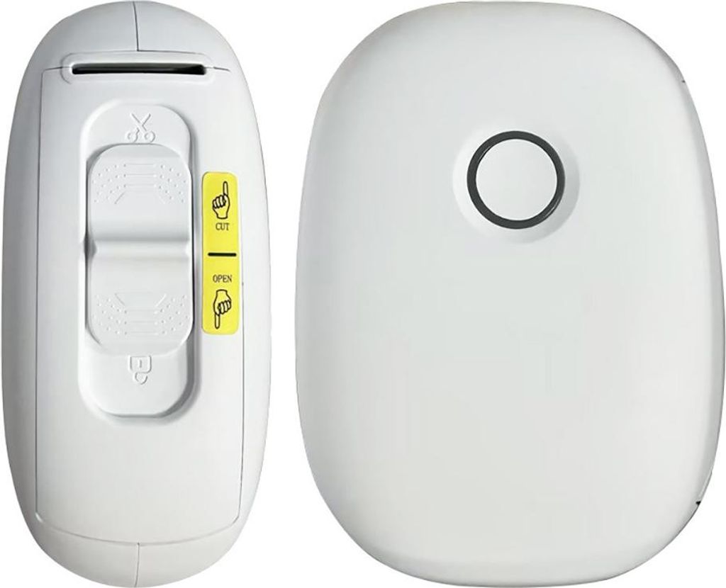 INF Mini Thermodrucker Weiß - Tragbarer Bluetooth Etikettendrucker für iOS & Android
