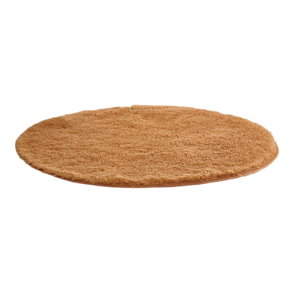 Boden Teppich flauschiges rundes langes Haar Feste Farbe gute Feuchtigkeitsabsorptionsdekoration waschbarer Wohnzimmer Schlafzimmer Teppich Haushal...