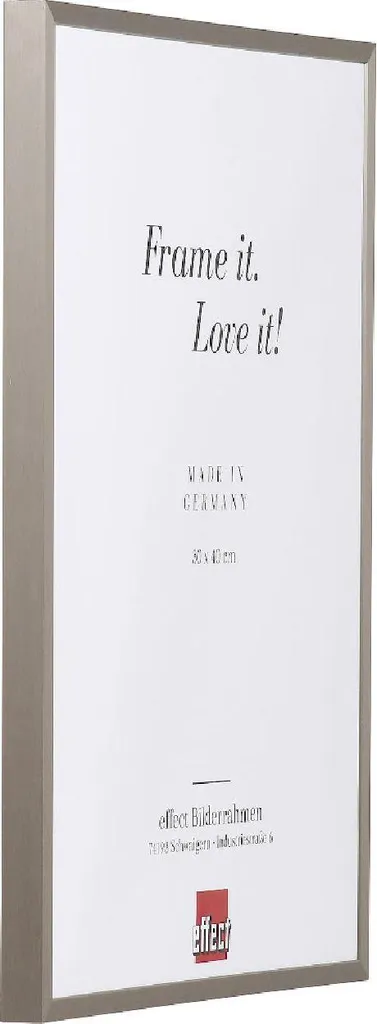 Cornice Ufficio 40x40 Alluminio Grigio Spazzolato Vetro Antiriflesso - 2