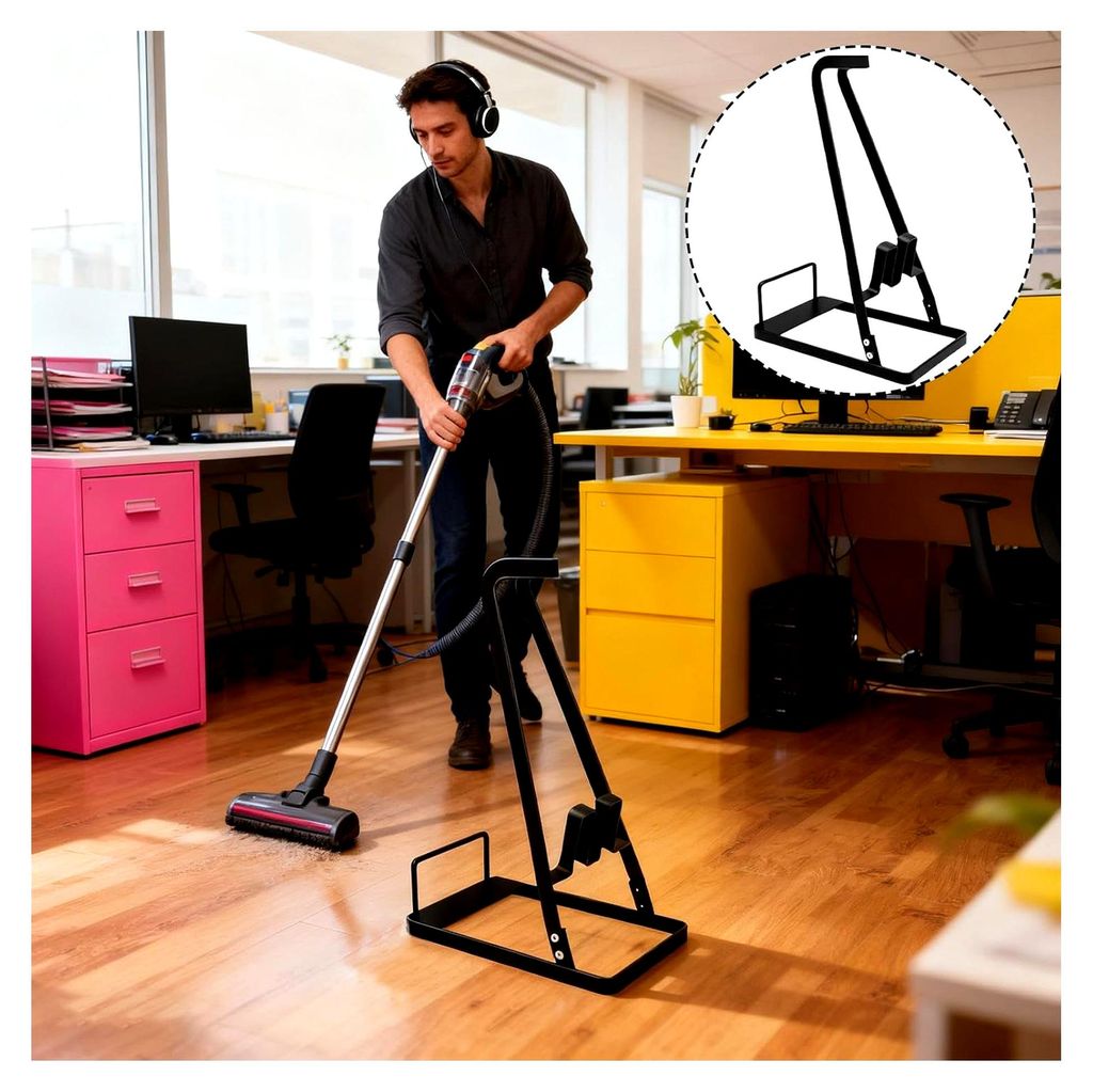 Staubsaugerhalter - Metallgestell Platzsparend, Aufbewahrungsständer für kabellose Staubsauger | Für Zuhause, Küche, Schlafzimmer, Wohnzimmer, ...