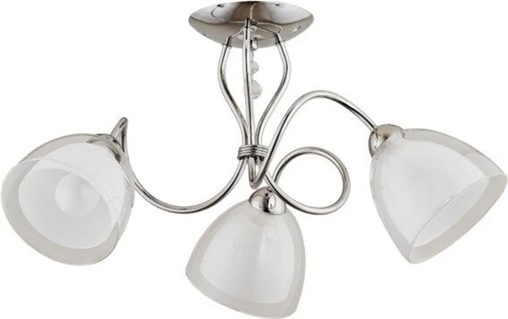 Plafonnier design en métal chromé 3 feux ADELINA pour salon et chambre