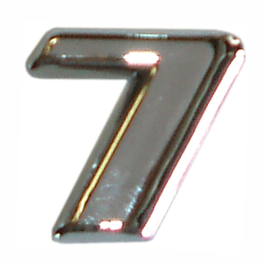 Hermann Schütz 3D-Relief-Chrome-Zahl 7 25x35mm Produktbild 