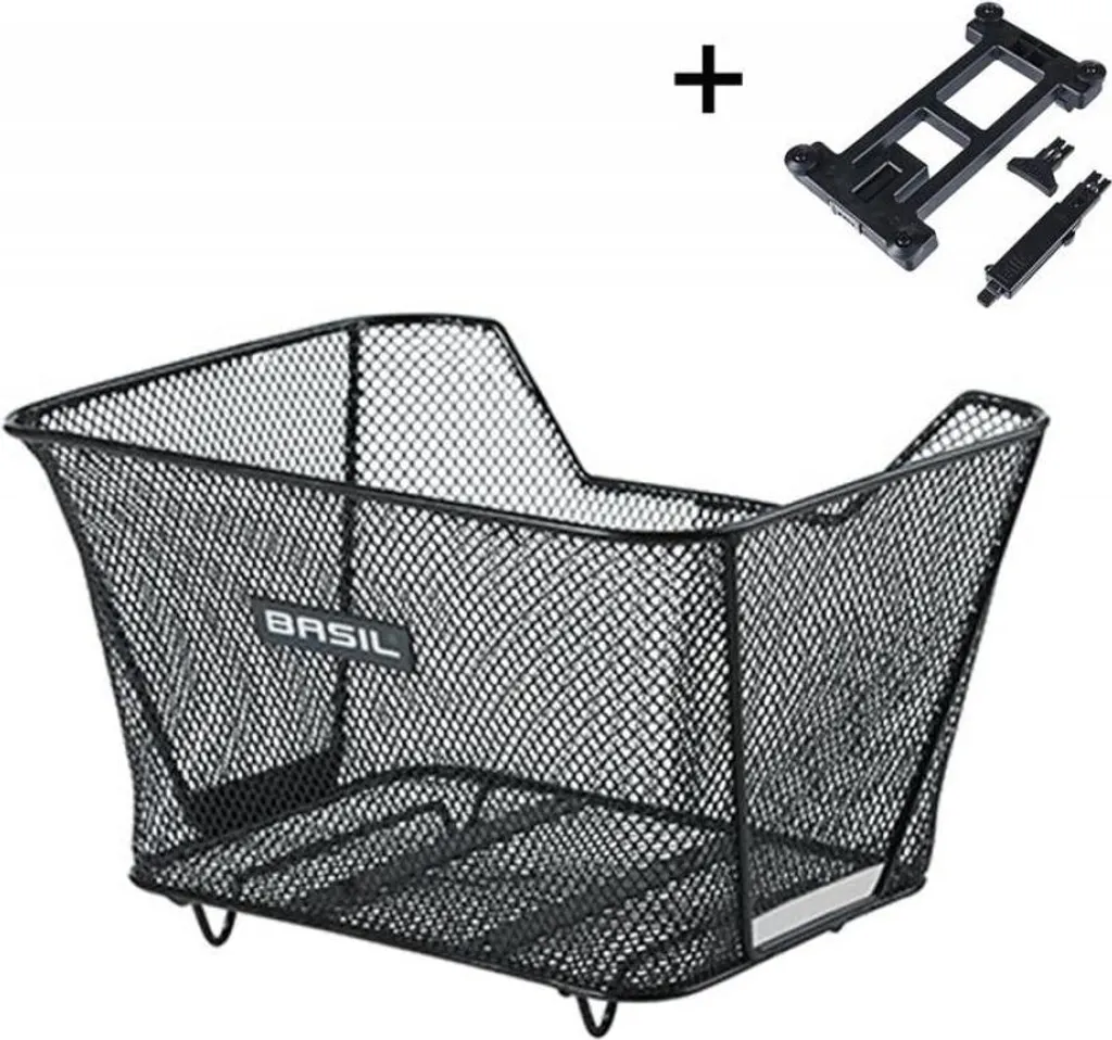 Panier vélo arrière pour courses et ville Basil Lesto système MIK