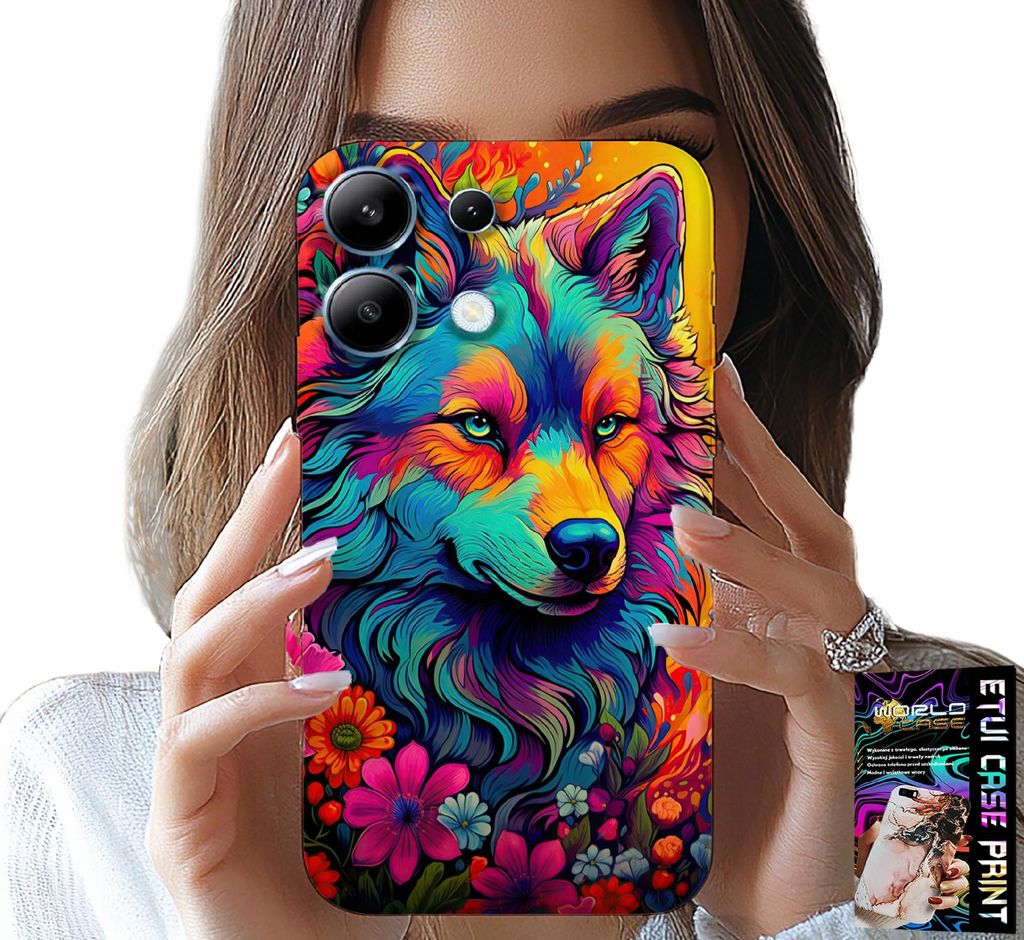 Hülle Für Xiaomi Note 13 5G - Farbenfrohe Designs, Wolfsrudel Swora Hülle