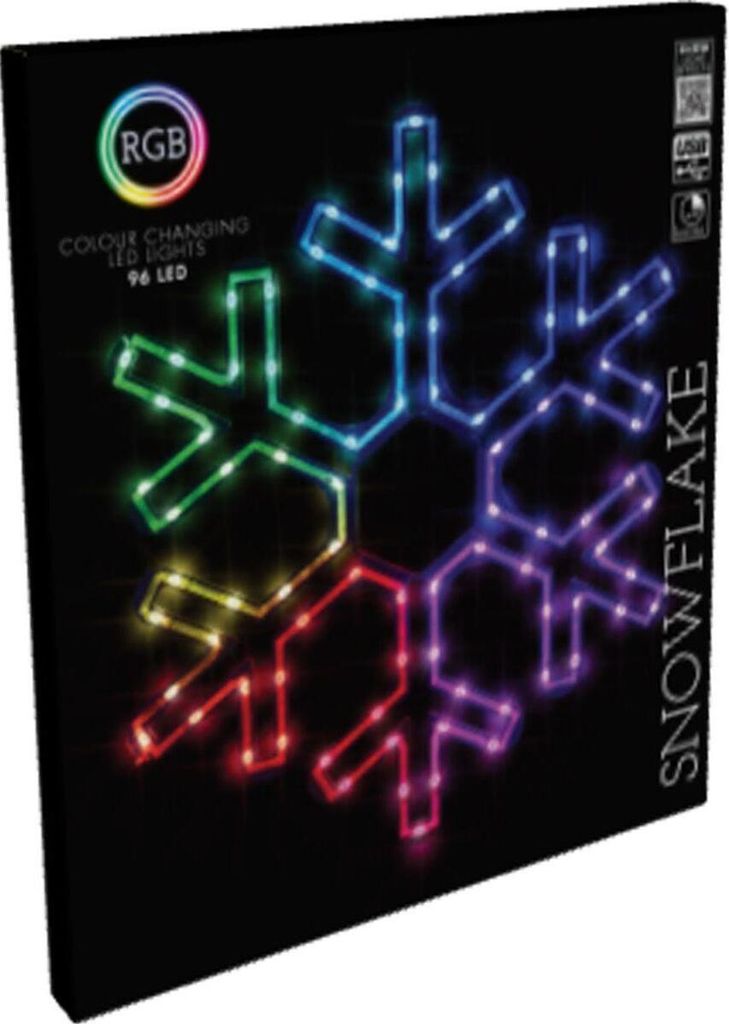 Vianočná dekorácia Lifetime RGB snehové vločky 50 x 43 cm Obrázok produktu 