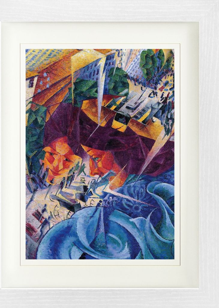 Umberto Boccioni Gerahmtes Bild Mit Edlem Passepartout | Wand-Bilder | Im Bilderrahmen - Simultanvisionen, 1911-12 (40 x 30 cm)