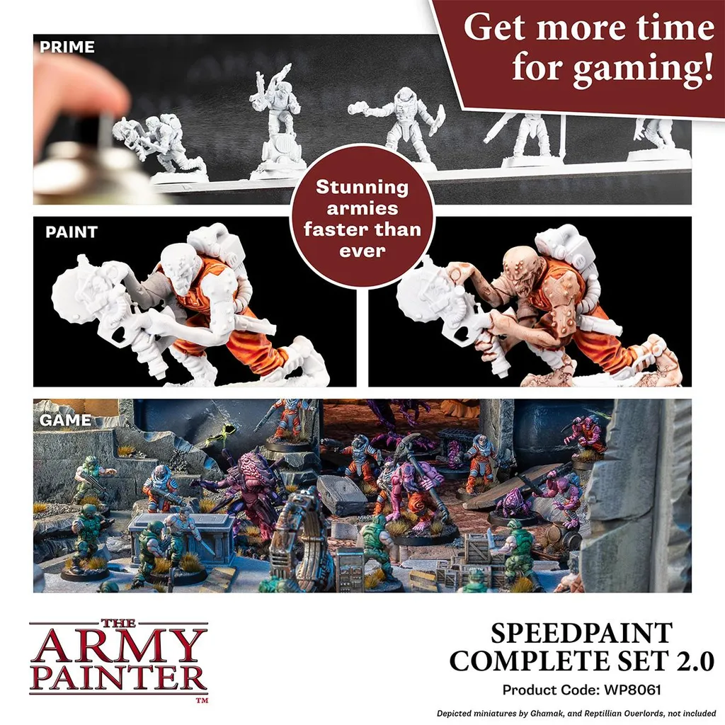 Speedpaint complet 2.0 The Army Painter : kit 50 flacons avec métallisés