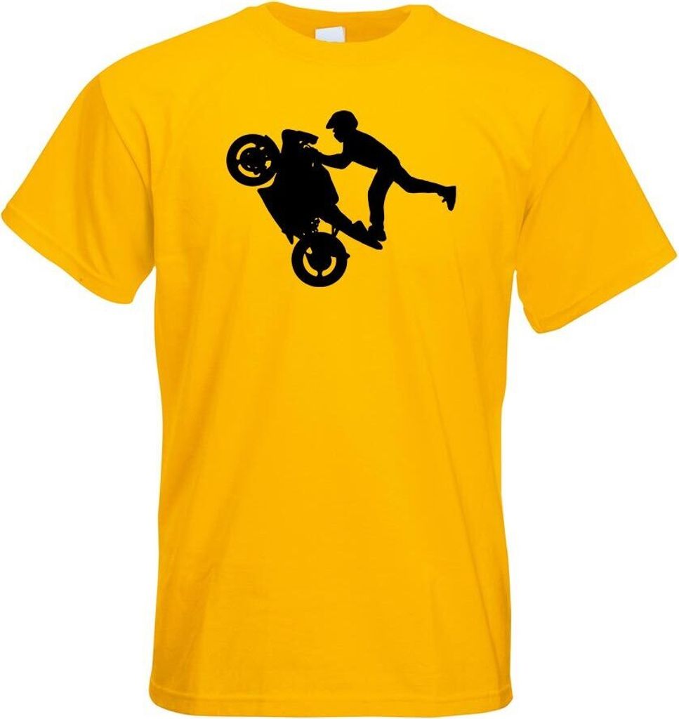 Kiwistar - T-Shirt - gelb - Motorradfahrer - Rennmaschine Herren Funshirt Bedruckt Design Sprüche Spruch Motive - mit Motiv Bedruckt - Funshirt De...