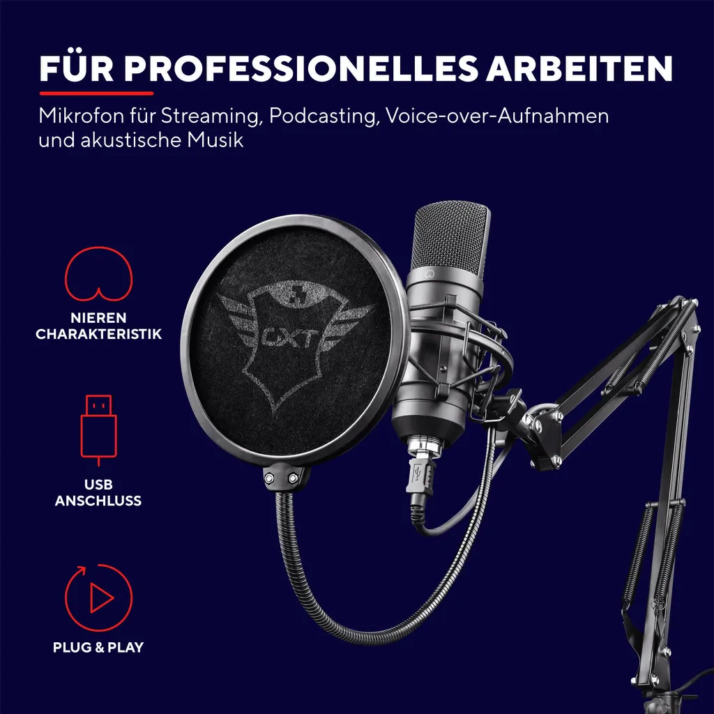 Microphone Anti-Bruit Trust GXT 252+ Emita Plus pour Voix Nette et Pure - 19