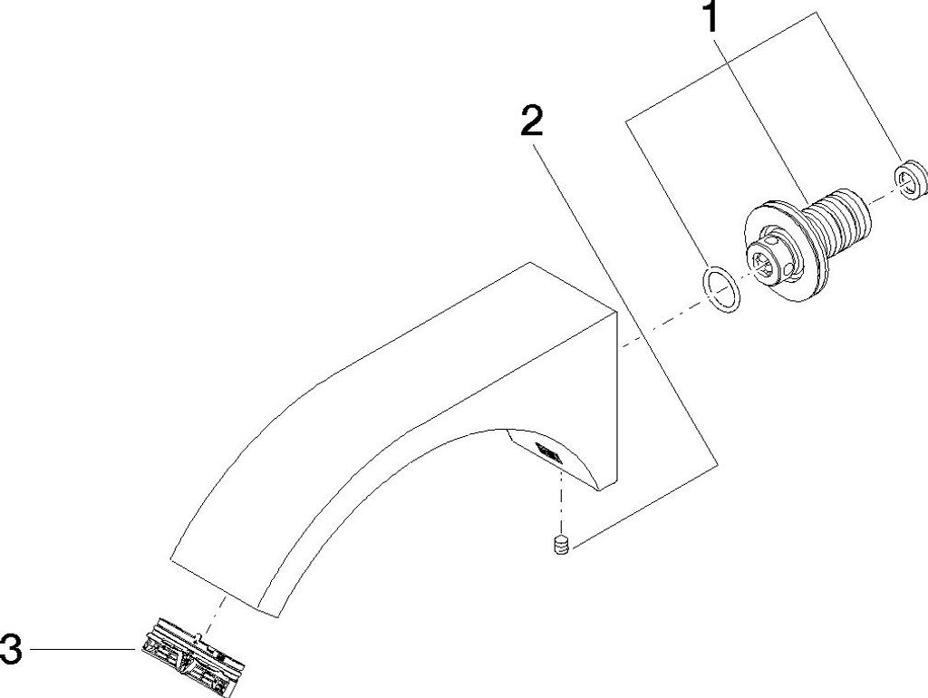 Dornbracht CYO Waschtisch-Wand-Auslauf ohne Ablaufgarnitur, Ausladung 190mm, 13805811-36