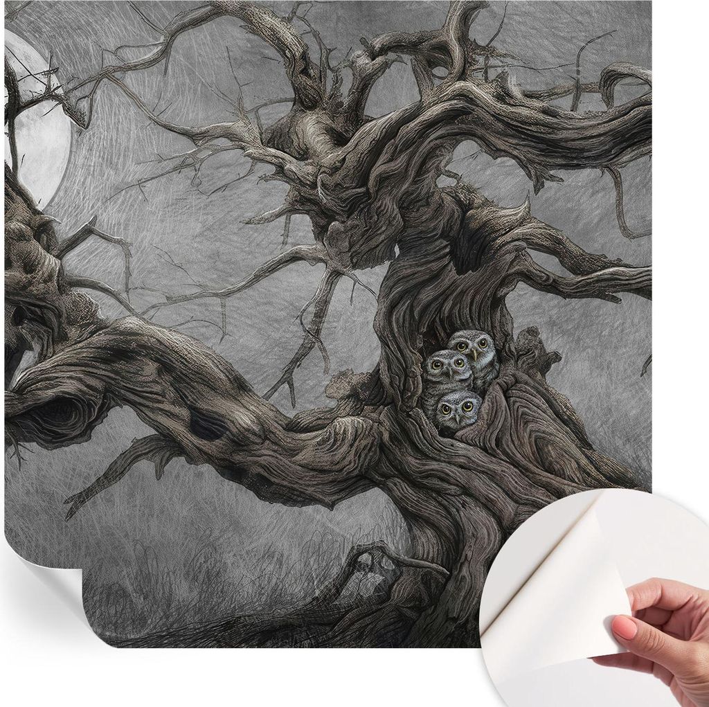 Selbstklebende Wandtapete - Dekorative Tapete für Wohnzimmer - Klebefolie für Wandbilder - Tapetenfolie für Wanddekoration - 250x250 cm - Geheim...