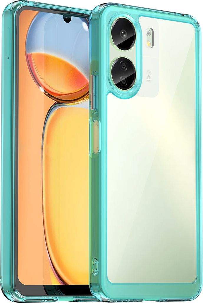 Schutzhülle für Xiaomi Redmi 13C /Poco C65 Klar Rückseite Stoßfeste TPU Silikon Bumper Hülle Hellblau