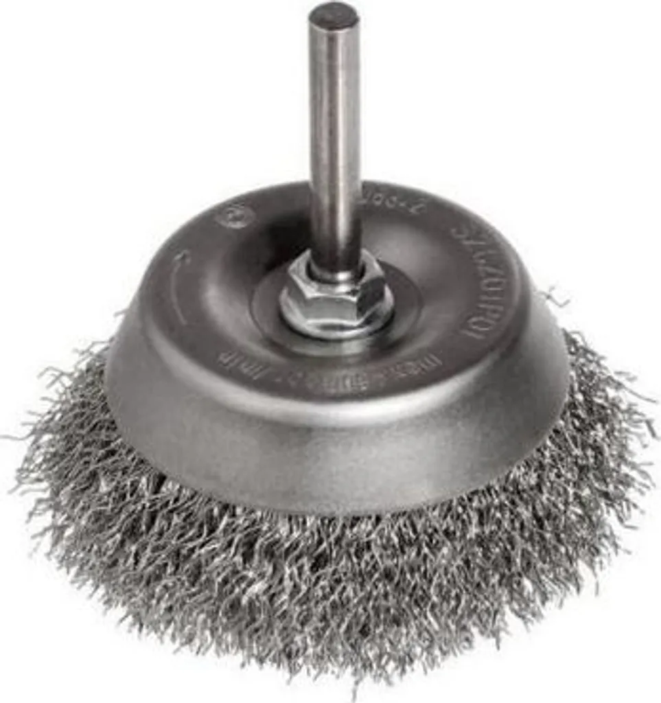 Brosse boisseau acier 70mm idéale pour décaper la rouille tige de 6mm