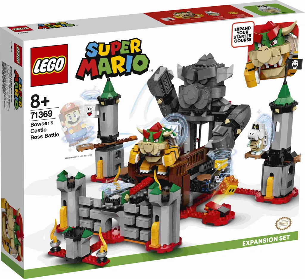 LEGO 71369 Super Mario Forteresse de Bowser avec Figurines et Défis Boss