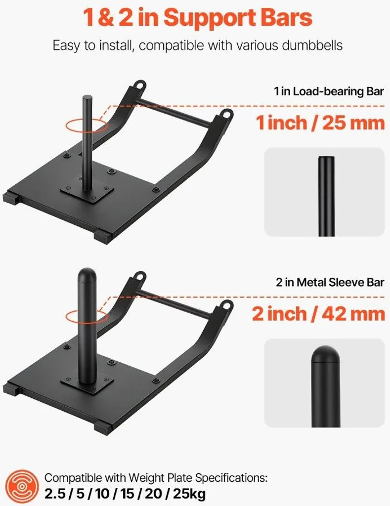 Traîneau de force compatible disques 25mm et 51mm musculation noir