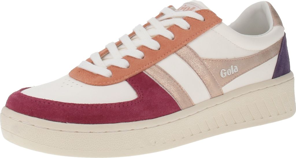 Gola Grandslam Quad - Damen Sneaker - O.Wht-Cerise-R.Gold-Plum, Größe:39 EU