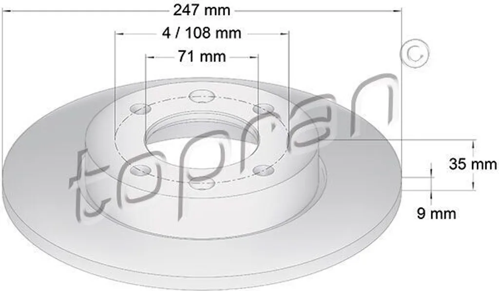 Disques de frein arrière pleins pour Peugeot 307 SW et Citroën Xsara