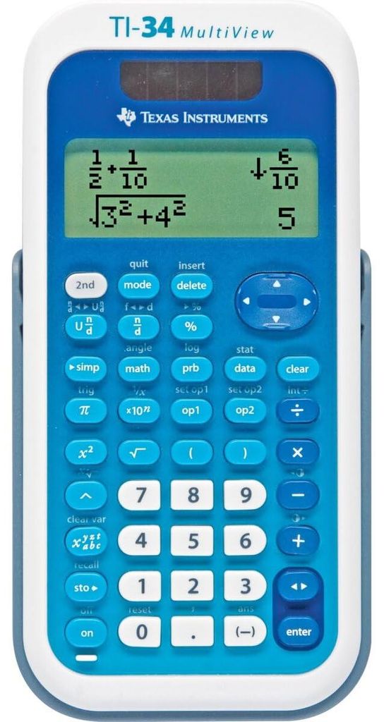Texas Instruments TI-34 MultiView Schulrechner, blau Produktbild 