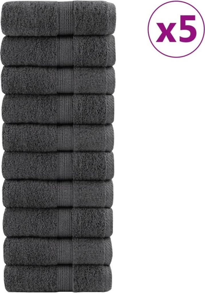 Premium-Waschtücher SOLUND 50 Stk. Anthrazit 30x30 cm 600 g/m²