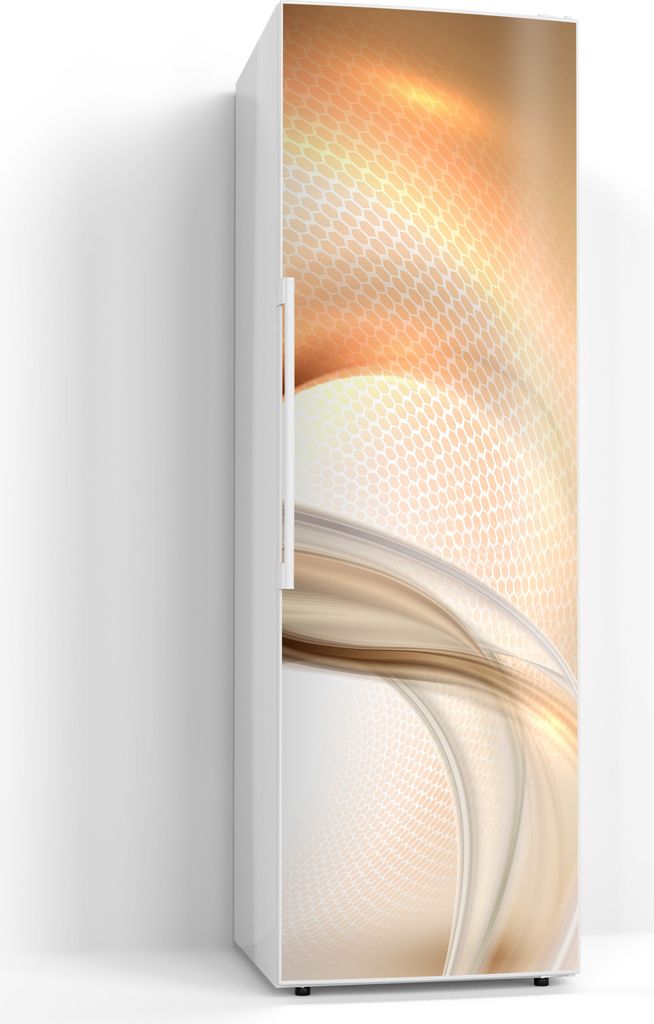 DEQORI Magnetmatte Kühlschrank beschreibbar 60x190 cm 'Schwingungen im Licht' Magnetfolie