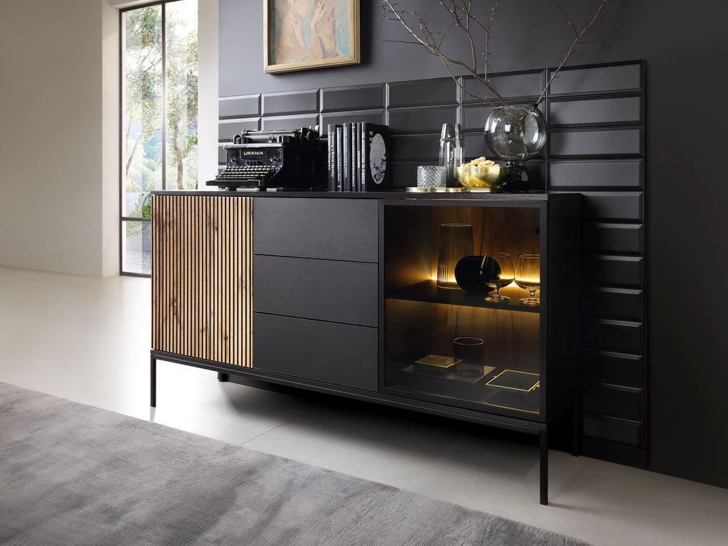 Kommode SENTO KSZ154 Sideboard mit Schubladen Eiche Wotan / Produktbild 4