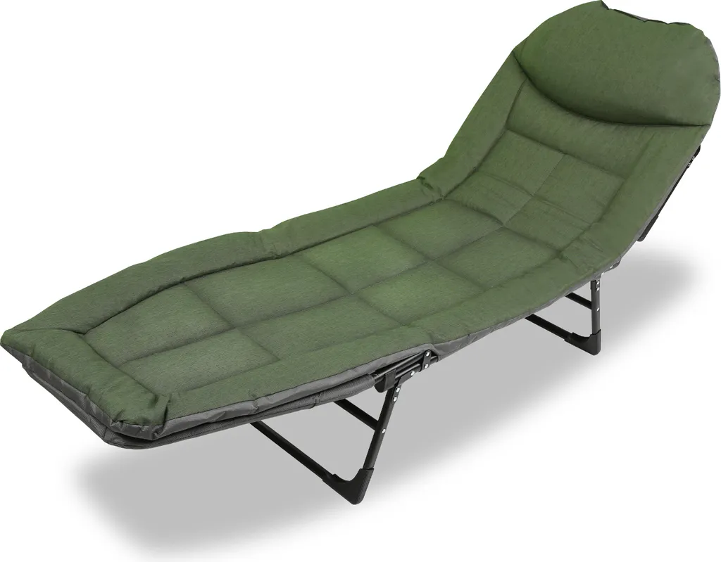 Lit de pêche XXL pliable pour nuits en extérieur et bivouac de carpe