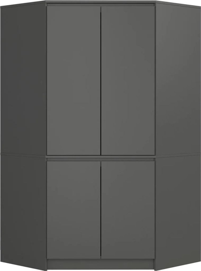 Eckkleiderschrank 100 cm LOTA - grau