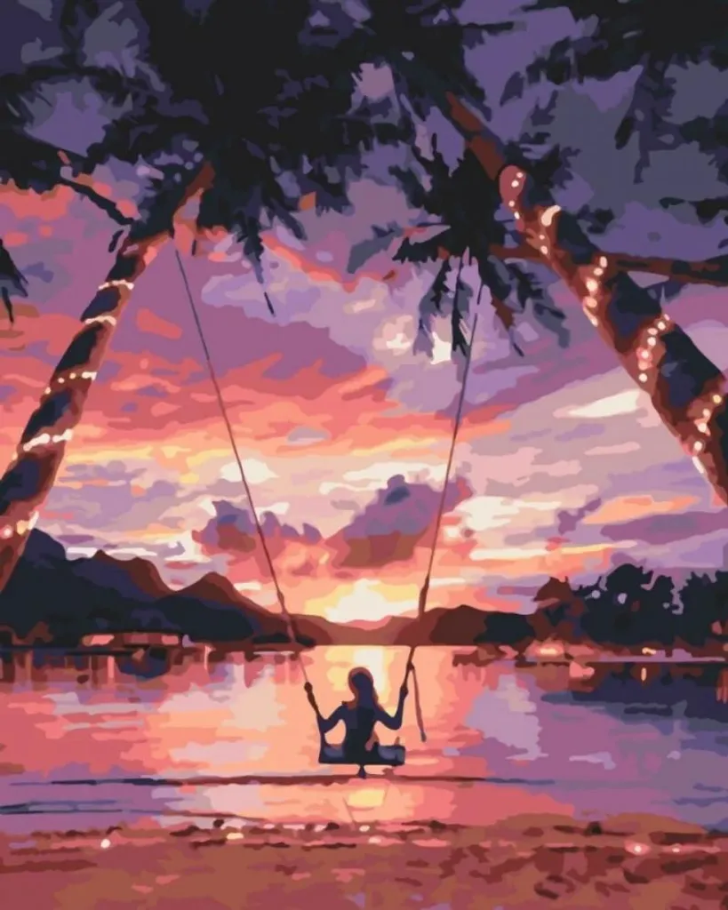 Peinture par numéros 40x50 cm - Kit de loisir créatif complet Brushme