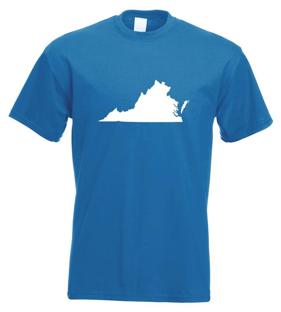 Kiwistar - T-Shirt - royal - USA - Bundesstaat - Virginia Herren Funshirt Bedruckt Design Sprüche Spruch Motive - mit Motiv Bedruckt - Funshirt De...