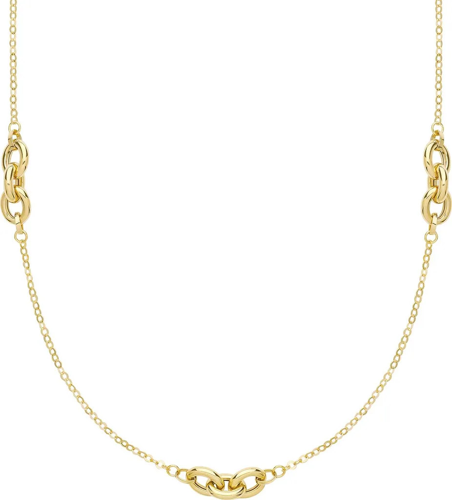 Collier Ras de Cou Femme en Or Véritable 9K - Mailles Larges 5mm