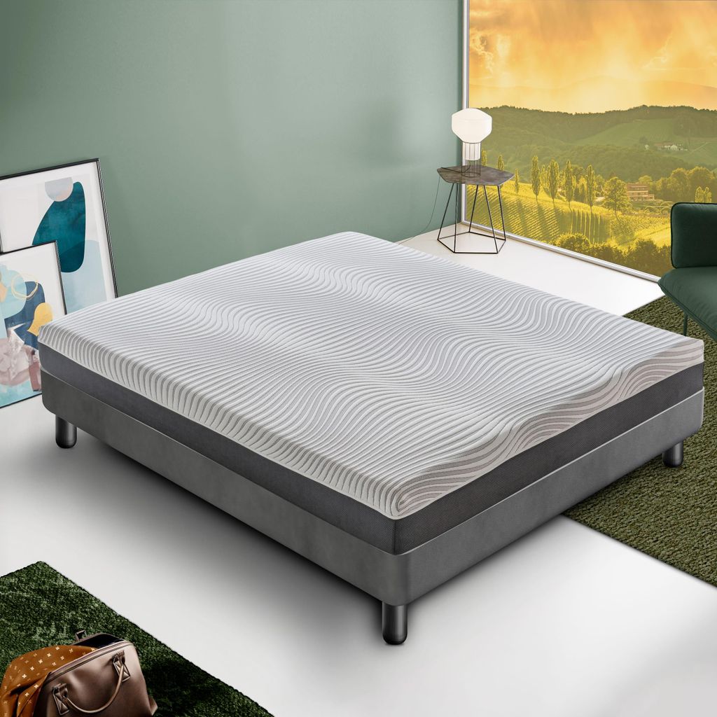 Matratze 70x200 cm, Höhe 20 cm, Taschenfederkernmatratze, H3, Ergonomisch - Abnehmbarer Bezug 9-Zonen