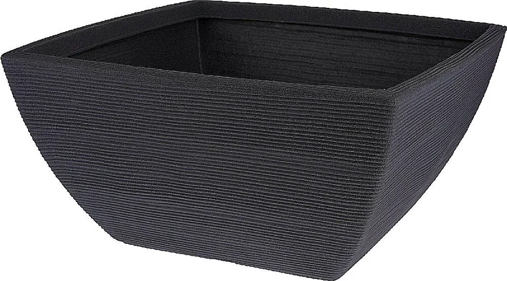 Pot de fleurs pour balcon et terrasse anthracite 52x52x25 cm moderne