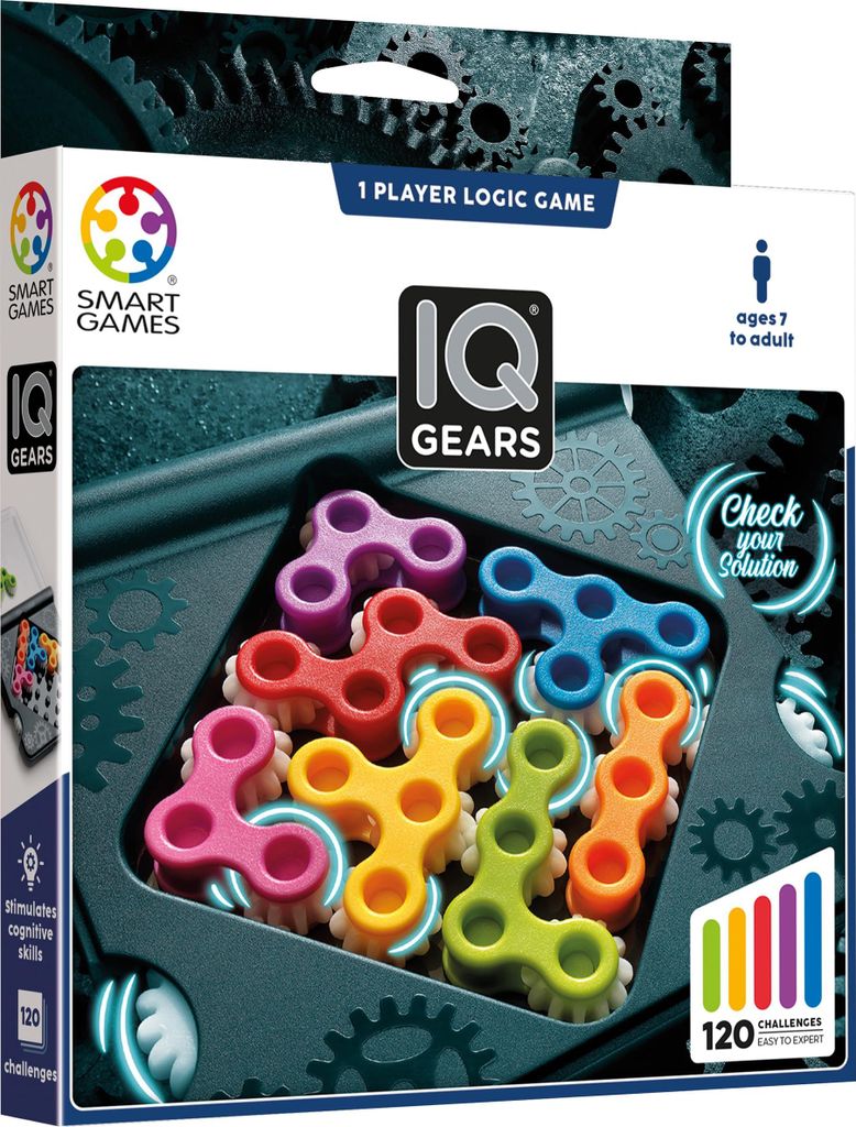 Smart Games IQ Gears, Logikspiel, Knobelspiel, Denkspiel, Immagine del prodotto 