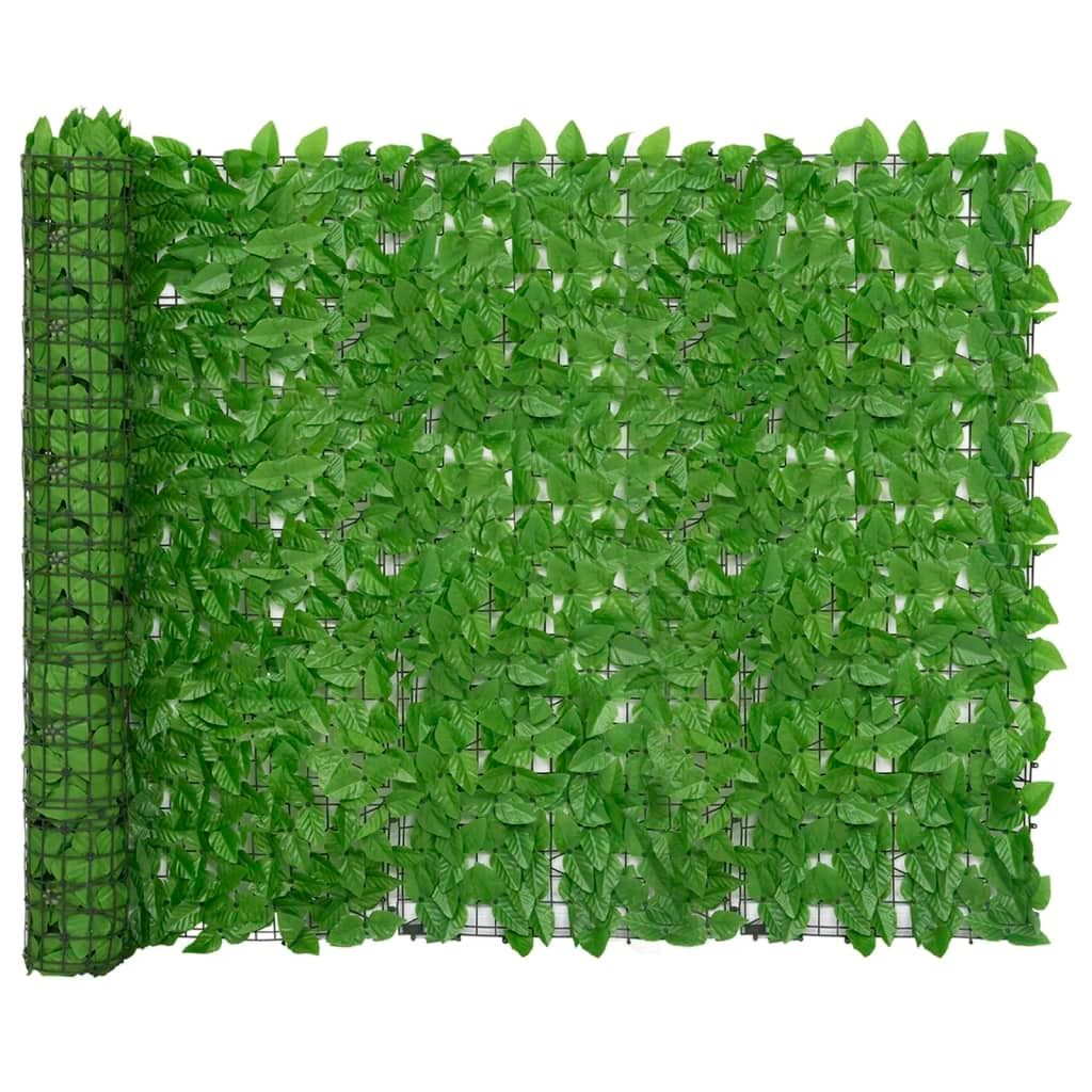 vidaXL Pare-vue de balcon avec feuilles vertes 200x150 cm Image du produit 