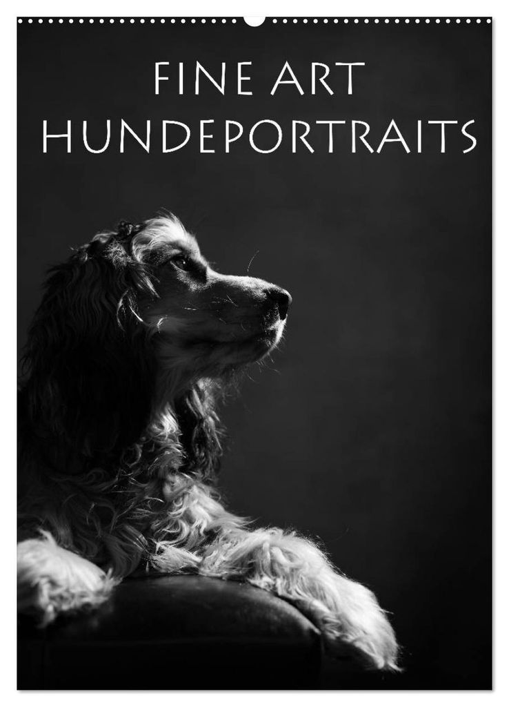 Fine Art Hundeportraits (Wandkalender 2027 DIN A2 hoch), CALVENDO Monatskalender