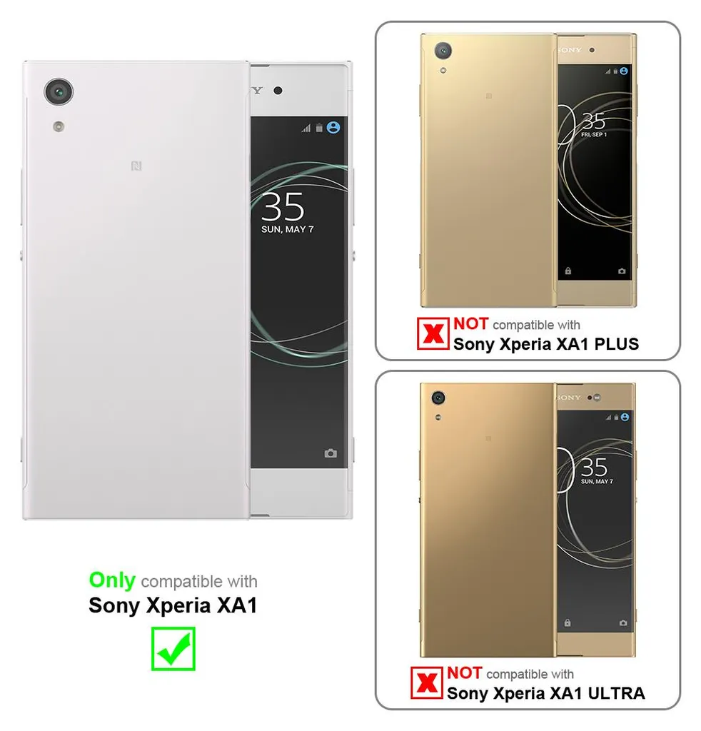 Custodia Flip In Pelle PU Con Finestra Per Sony Xperia XA1 Ultra | Porta Carte, Chiusura Magnetica E Supporto (Rosa)